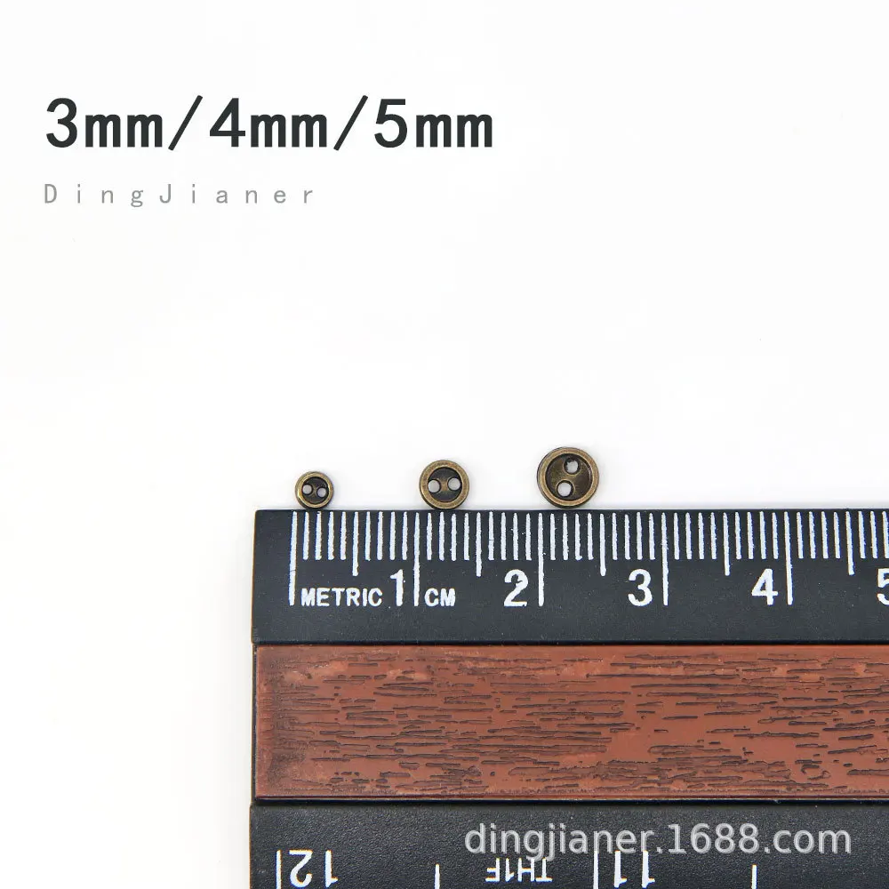 30pcs Mini Metal Buttons 3-8mm for 1Handmade Doll Clothes Round Buckles 2 Holes Scrapbooking Buttons Sewing Accessories
