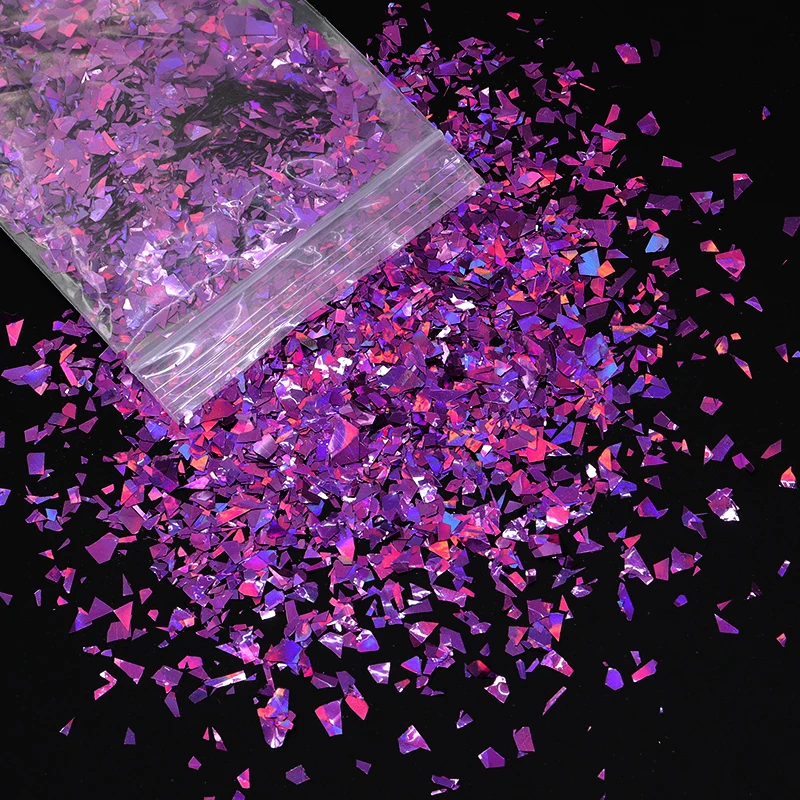 10g Holographic Glitter Irregular Flakes For Epoxy Resin Filler Sparkly Gold Silver Resin Sequins Tumbler Art Moule Resine Epoxy