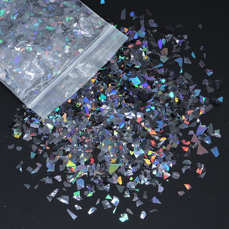 10g Holographic Glitter Irregular Flakes For Epoxy Resin Filler Sparkly Gold Silver Resin Sequins Tumbler Art Moule Resine Epoxy