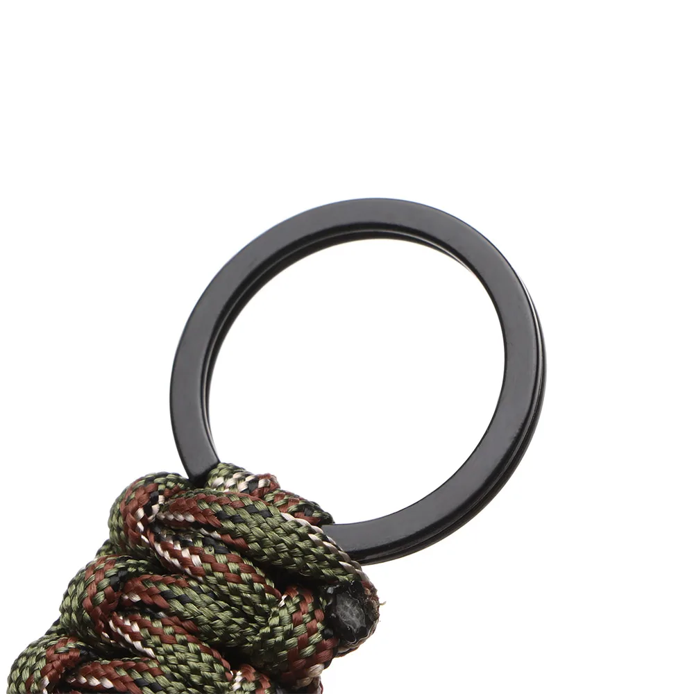 Outdoor Keychain Ring Camping Carabiner Military Paracord Cord Rope Camping Survival Kit Emergency Knot Bottle Opener Tools