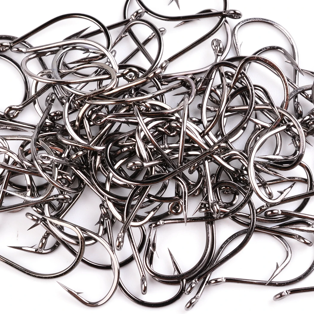 100PCS/Box Fishing Hook Jig Head Fishing Hooks Freshwater Fishhook  Carpfishing Pond Carpe Fish Tackle Accessories