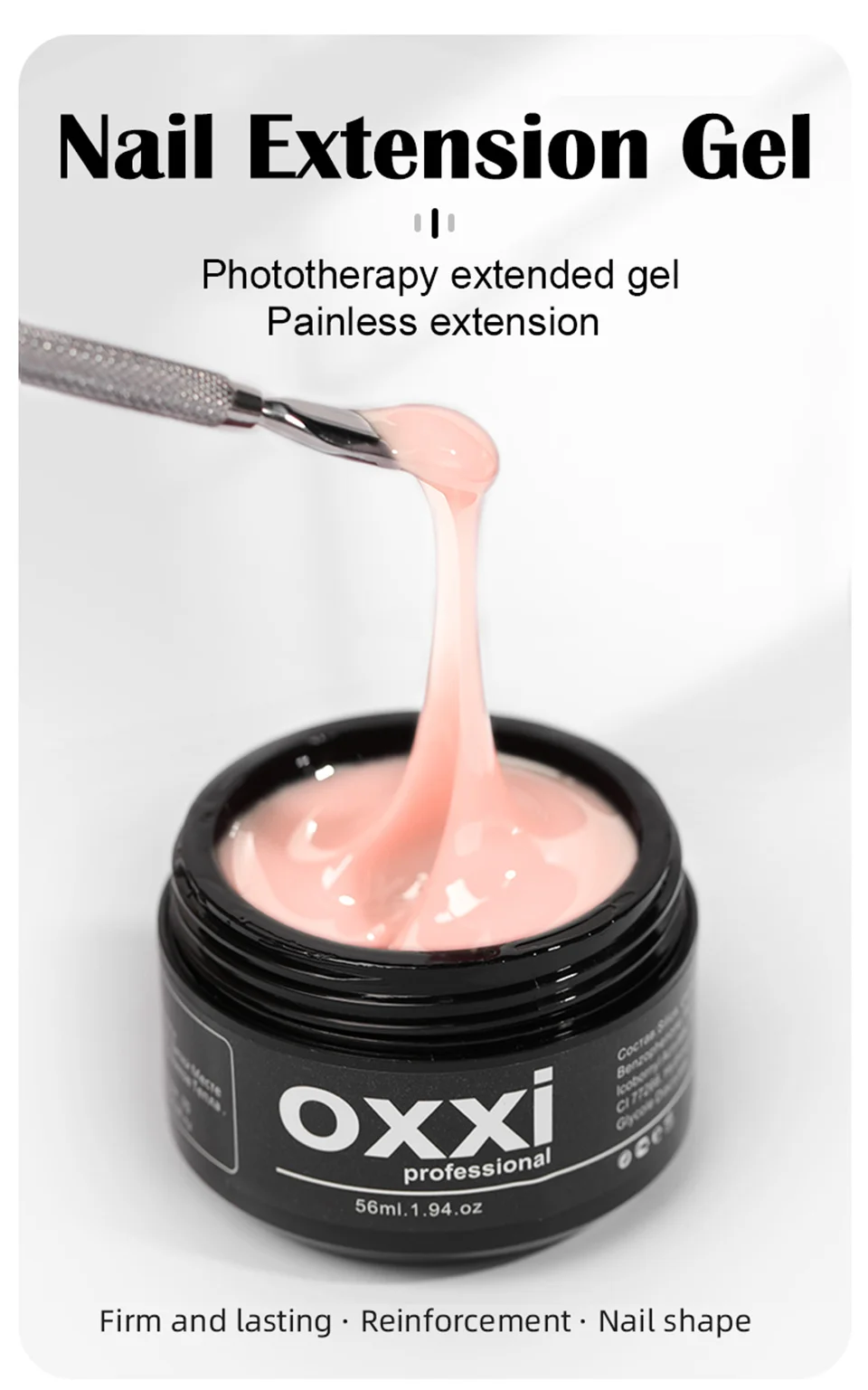 OXXI 56ml UV Nail Extension Gel Semi-permanent Builder Varnish Manicure Poly Nails Gellac Acryl Gel Polish Easy Building Enamels