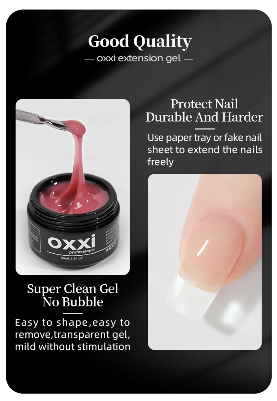 OXXI 56ml UV Nail Extension Gel Semi-permanent Builder Varnish Manicure Poly Nails Gellac Acryl Gel Polish Easy Building Enamels