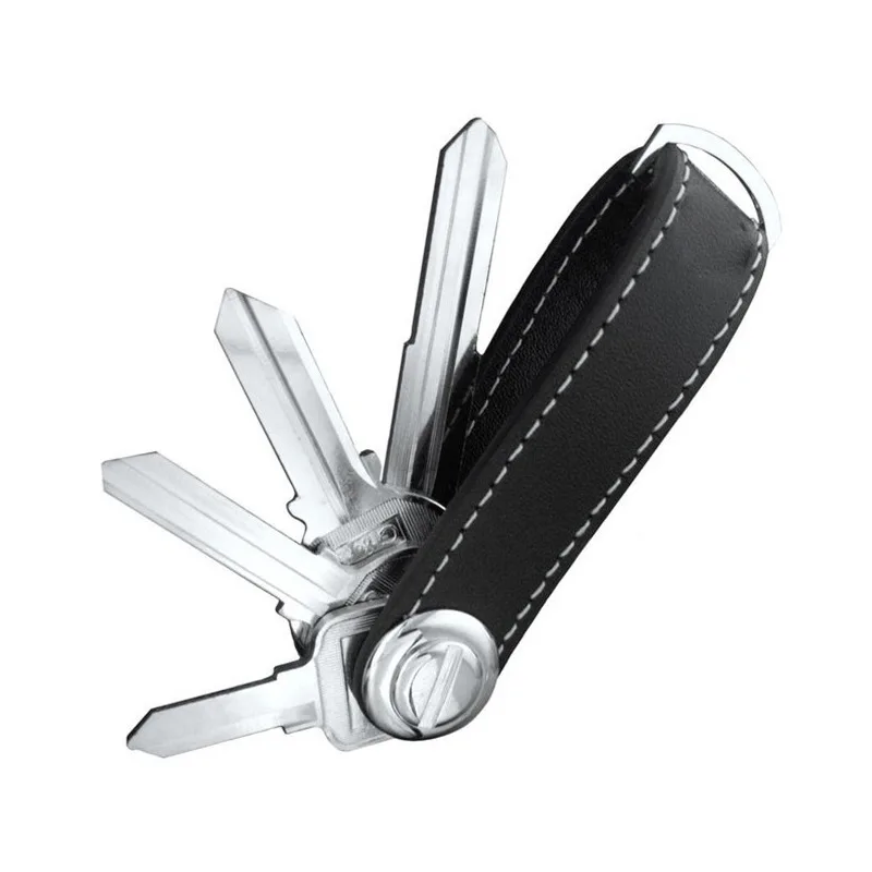 Car Key Pouch Bag Case Wallet Holder Chain Key Wallet Ring Collector Housekeeper Pocket Key Organizer Smart Leather Keychain