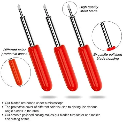 30/45/60 Degrees Replacement Blades For Roland Cricut Plotter Blade Knife Cutter Blades For Power Tools Cutting Plotter 50PCS