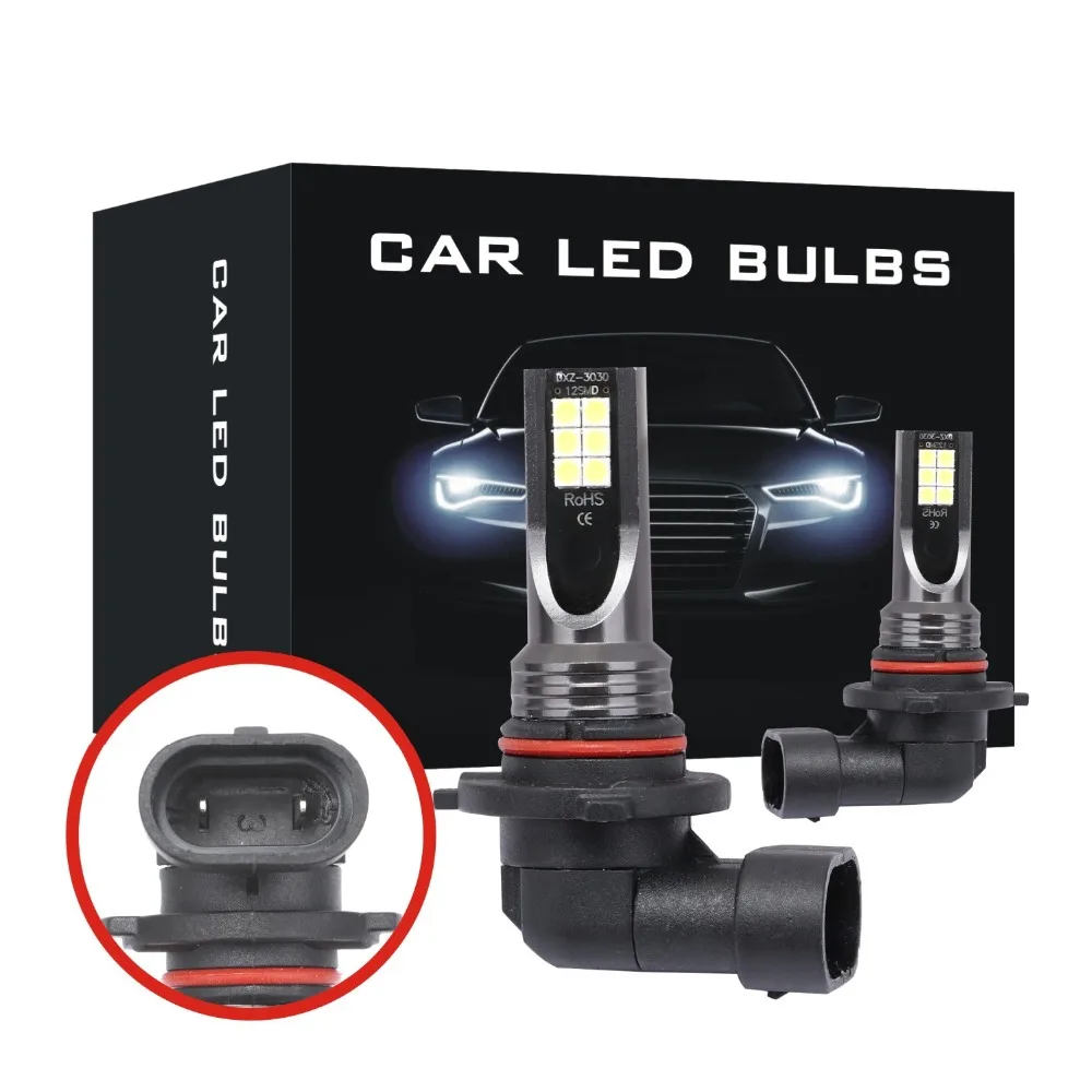 2Pcs 9005 9006 LED Headlight H11 H8 H9 H10 H1 H3 Car Fog Light Bulbs DRL H4 H7 Auto Driving Running Lamps 6000K 8000LM 80W 12V