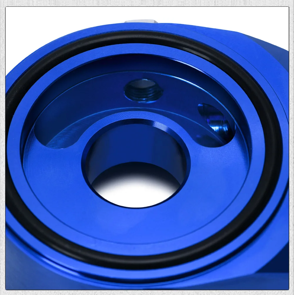 PQY - Car Aluminum Universal Oil Filter Sandwich Adapter For Oil Cooler Plate Kit AN10 PQY6721