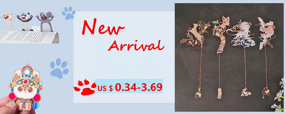 Chinese Style Brass Bookmark Tassel Pendant Retro Book Clip Metal Pagination Mark Student Gift Stationery School Office Supplies