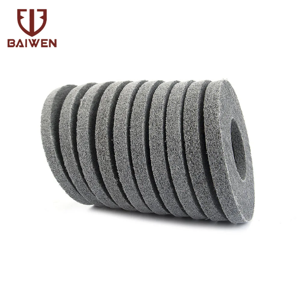100mm 115mm 125mm Nylon Fiber Polishing Wheel Non Woven Abrasive Disc 4-5'' Grinding Polishing Wheel for Metal