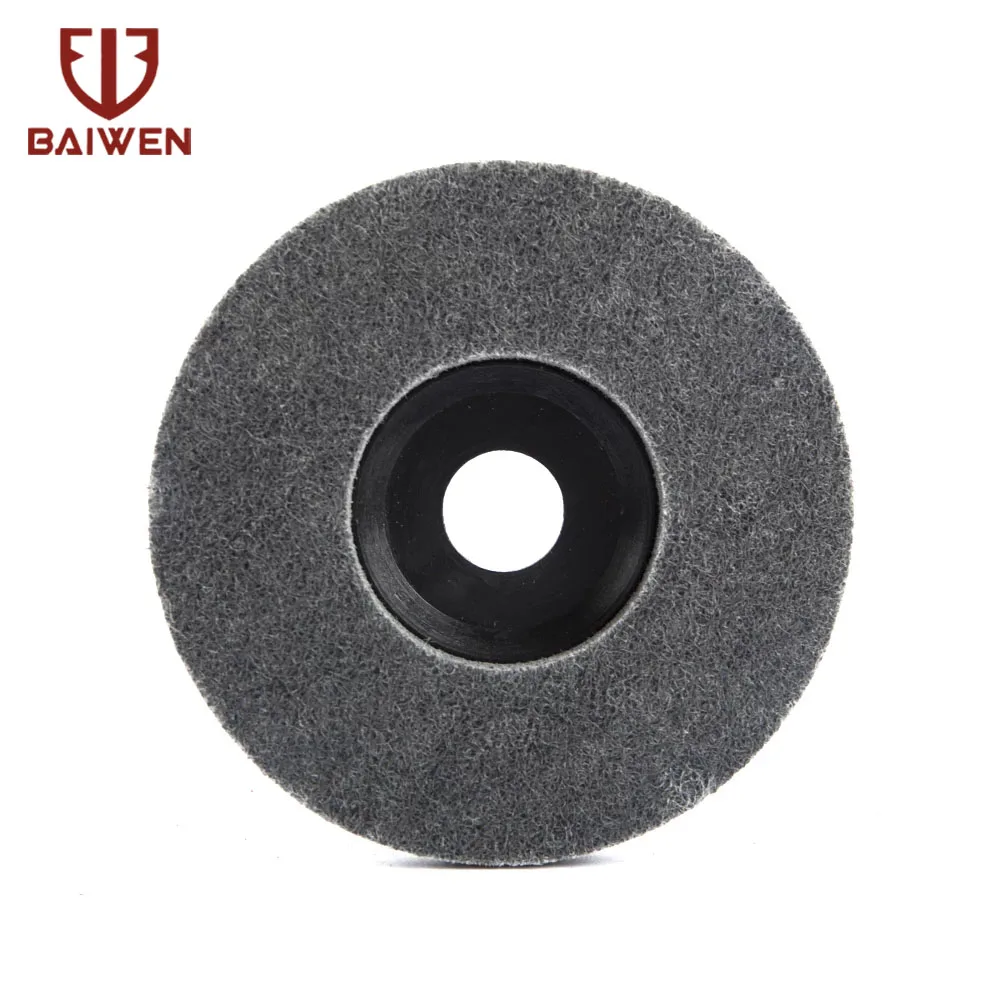 100mm 115mm 125mm Nylon Fiber Polishing Wheel Non Woven Abrasive Disc 4-5'' Grinding Polishing Wheel for Metal