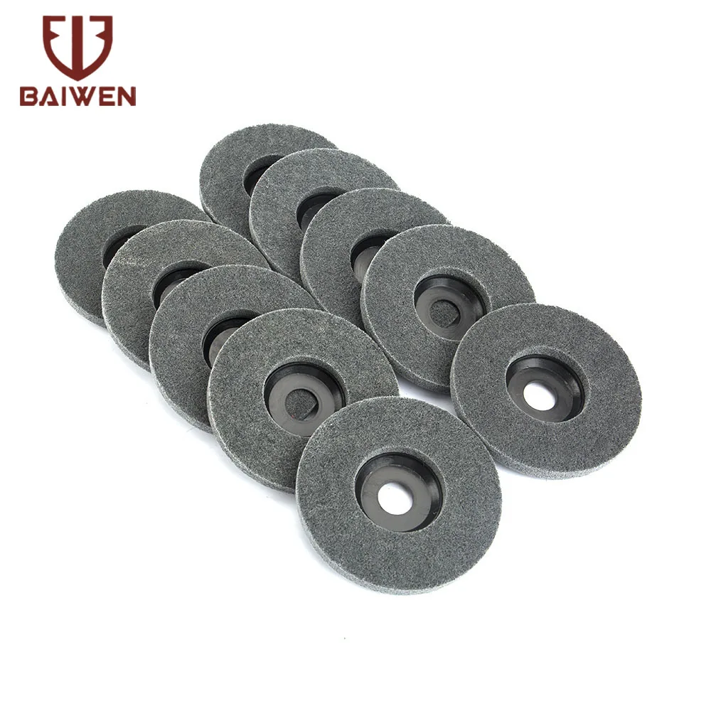 100mm 115mm 125mm Nylon Fiber Polishing Wheel Non Woven Abrasive Disc 4-5'' Grinding Polishing Wheel for Metal