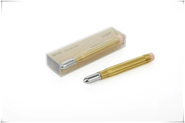 Fromthenon Traveler's Brass Pencil Metal Stationery Retro Travel Stationery Series Pictures Props Pencils for School