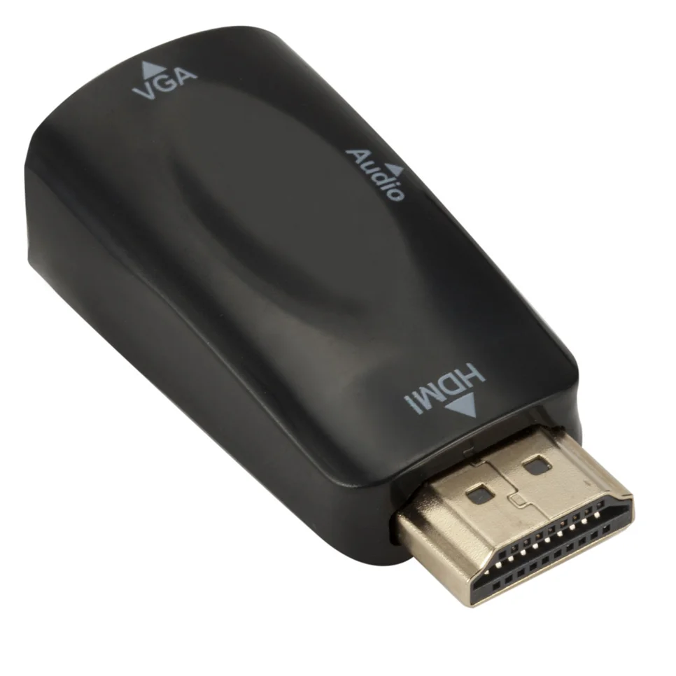 Male to Female HDMI-compatible to VGA Adapter HD 1080P Audio Cable Converter For PC Laptop TV Box Computer Display Projector