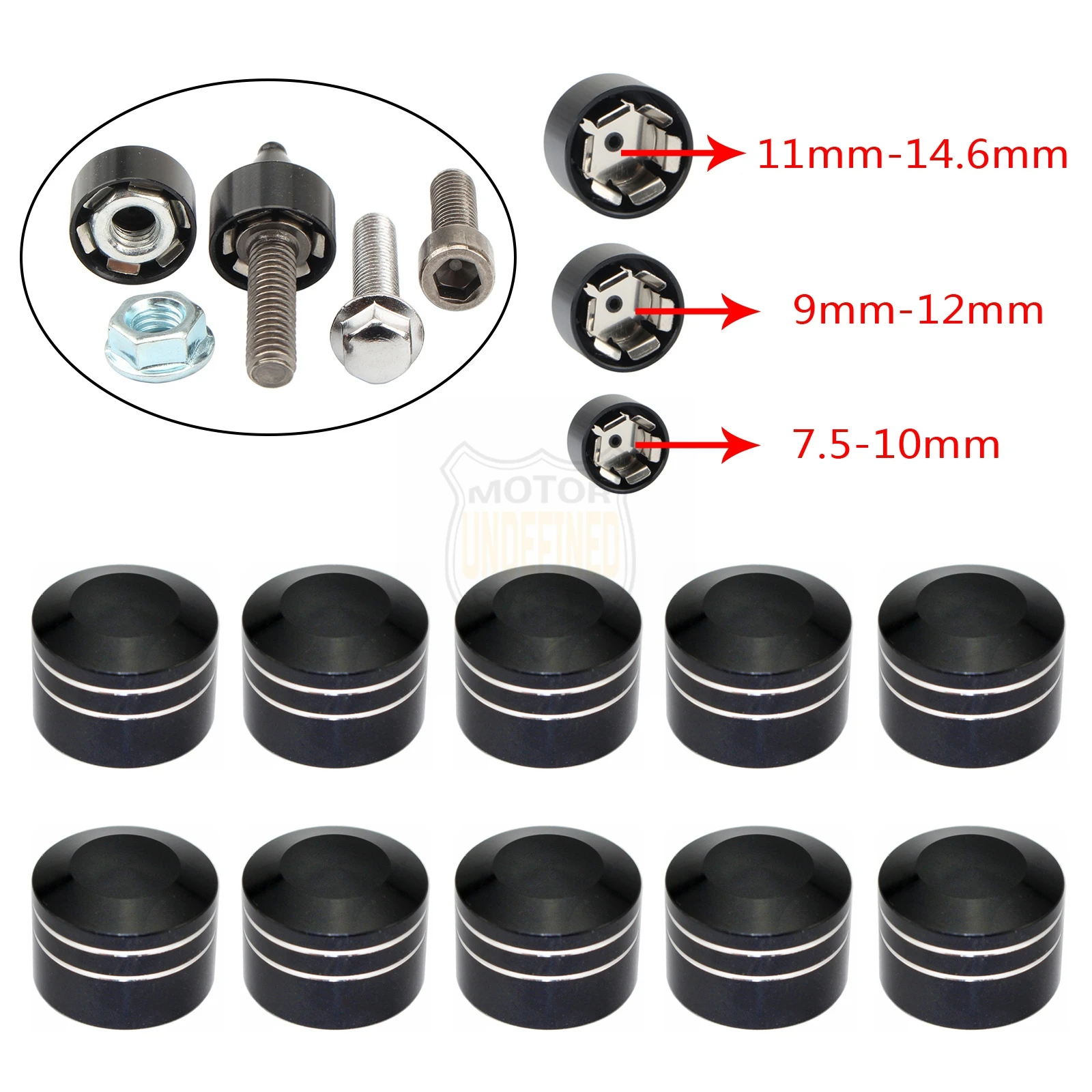 10pcs Head Bolt Cover For Harley Twin Cam Dyna Softail Touring FLH Chrome Schrauben Motor Topper Screw Caps Motorcycle Aluminum