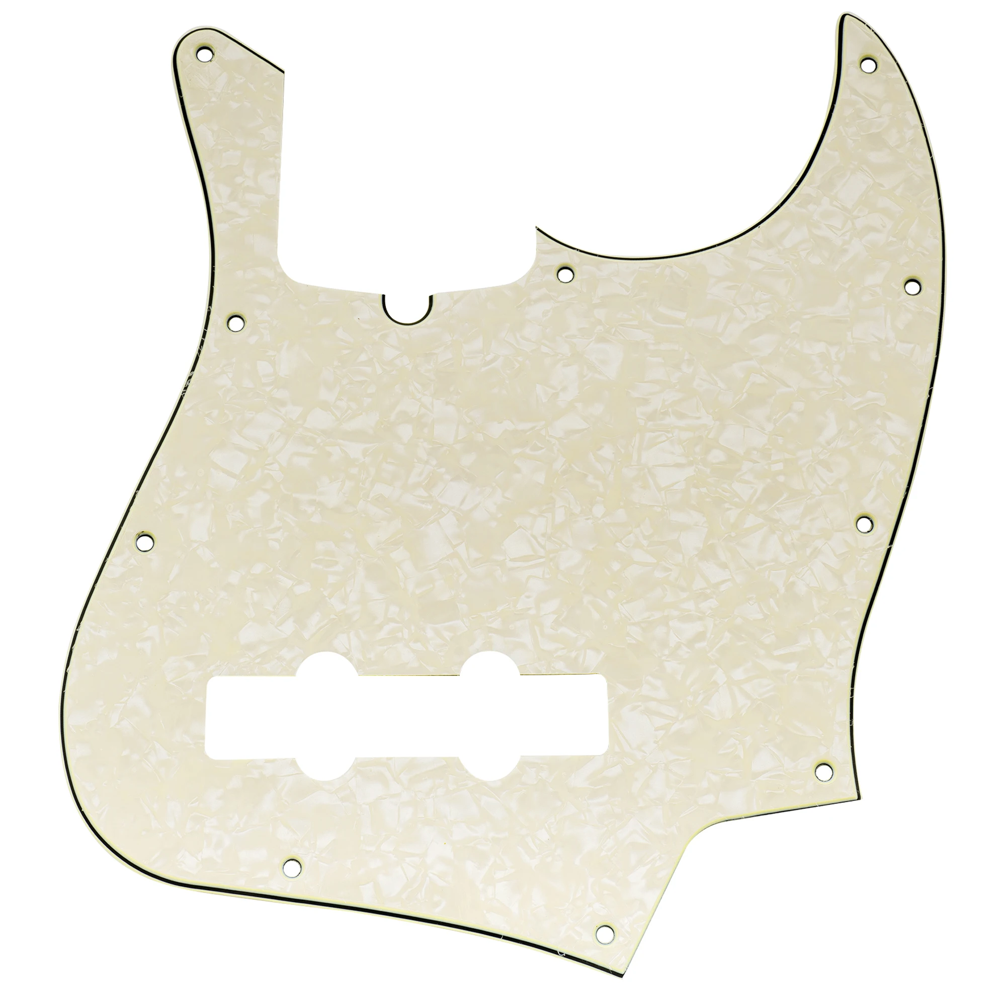 Musiclily Pro 10-Hole Modern Style J Bass Pickguard for 4 String American Jazz Bass