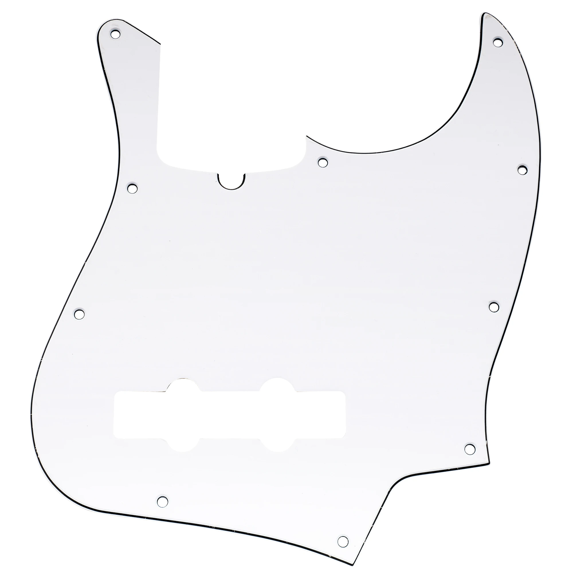 Musiclily Pro 10-Hole Modern Style J Bass Pickguard for 4 String American Jazz Bass