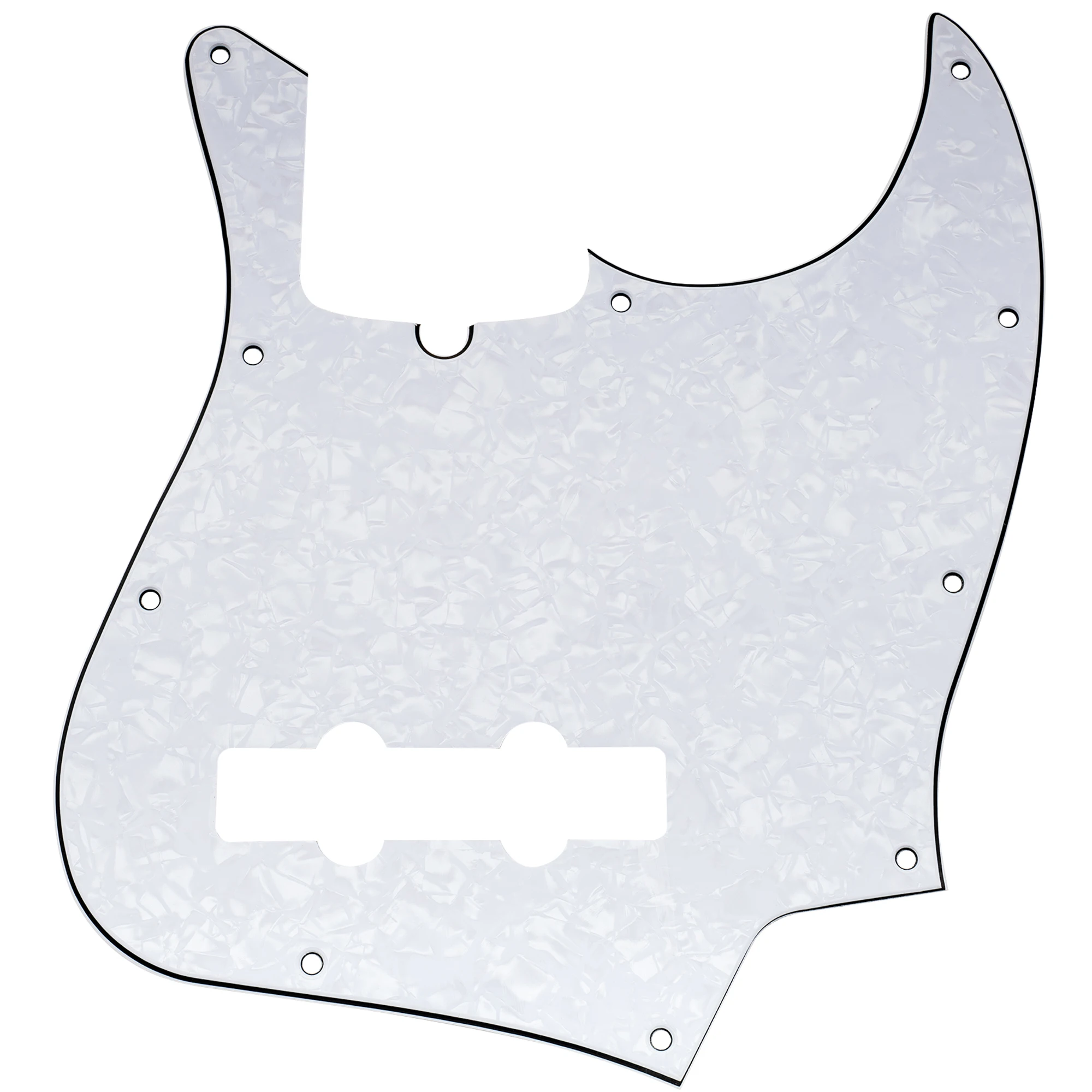 Musiclily Pro 10-Hole Modern Style J Bass Pickguard for 4 String American Jazz Bass