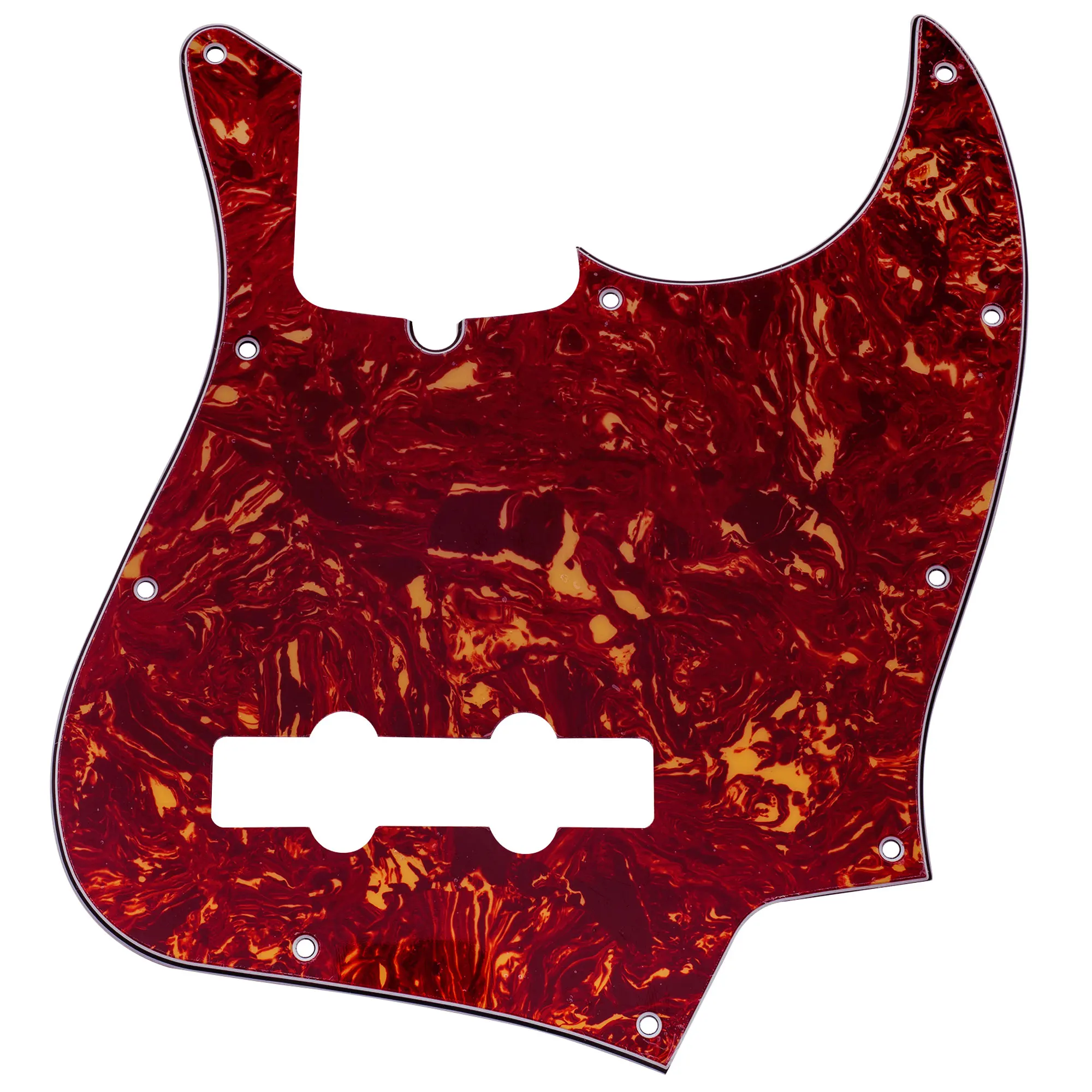 Musiclily Pro 10-Hole Modern Style J Bass Pickguard for 4 String American Jazz Bass