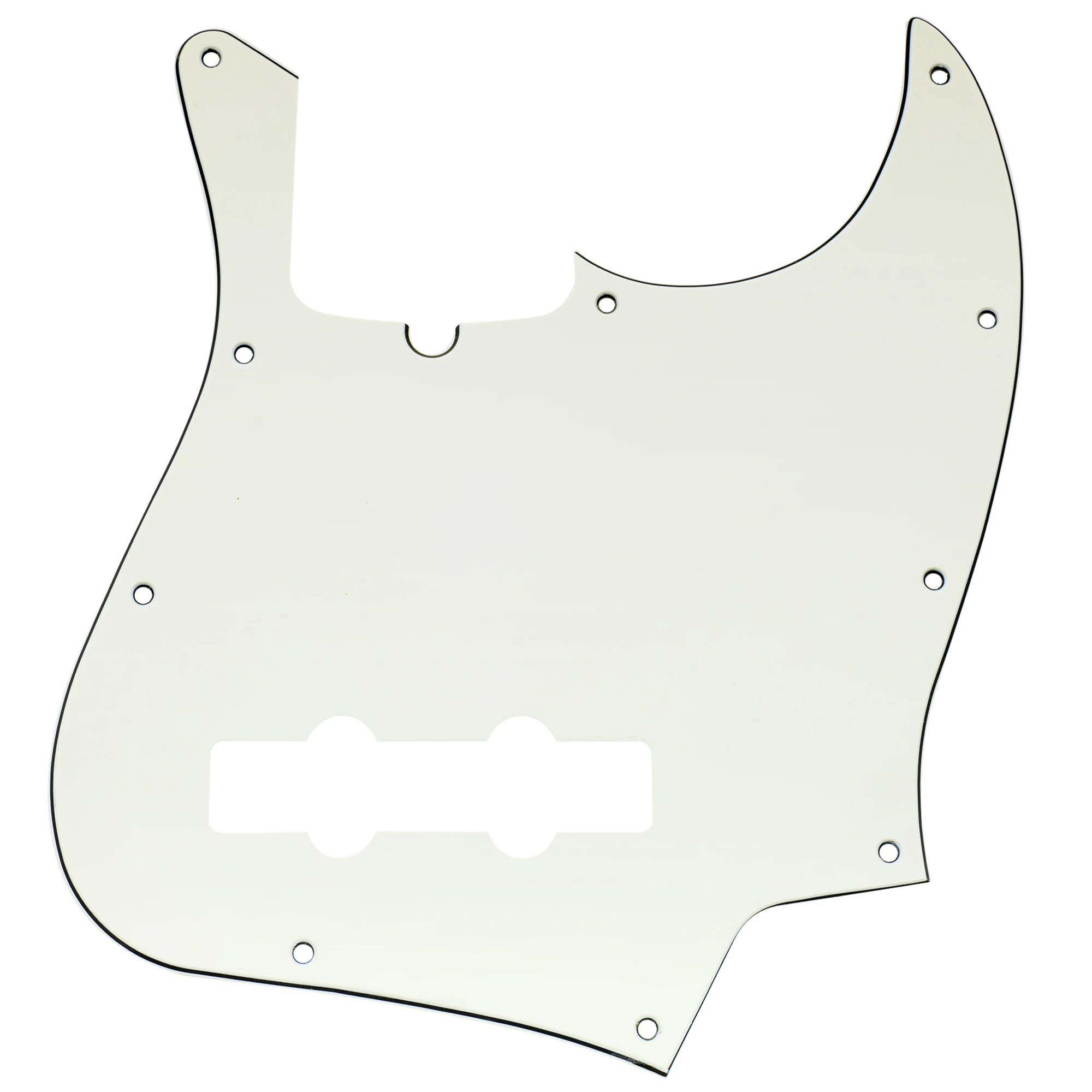 Musiclily Pro 10-Hole Modern Style J Bass Pickguard for 4 String American Jazz Bass
