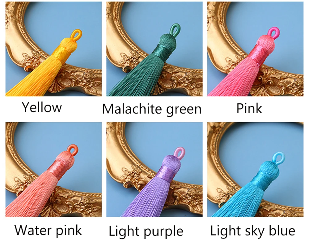 2/5/10PCS 8cm Polyester Silk Tassel Vertical Tassel Decoration Crafts DIY Jewelry Home Decoration Sewing Curtain Accessories