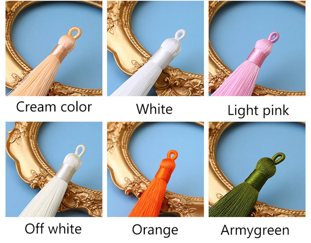 2/5/10PCS 8cm Polyester Silk Tassel Vertical Tassel Decoration Crafts DIY Jewelry Home Decoration Sewing Curtain Accessories