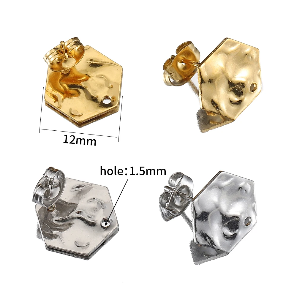 10pcs Stainless Steel Earrings Making Materials Findings Ear Studs Dangle Earrings Earplugs for DIY Jewelry Making Accessories