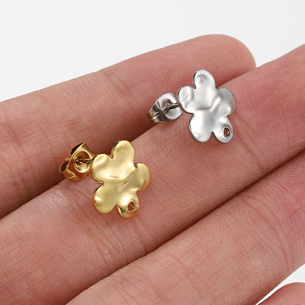 10pcs Stainless Steel Earrings Making Materials Findings Ear Studs Dangle Earrings Earplugs for DIY Jewelry Making Accessories