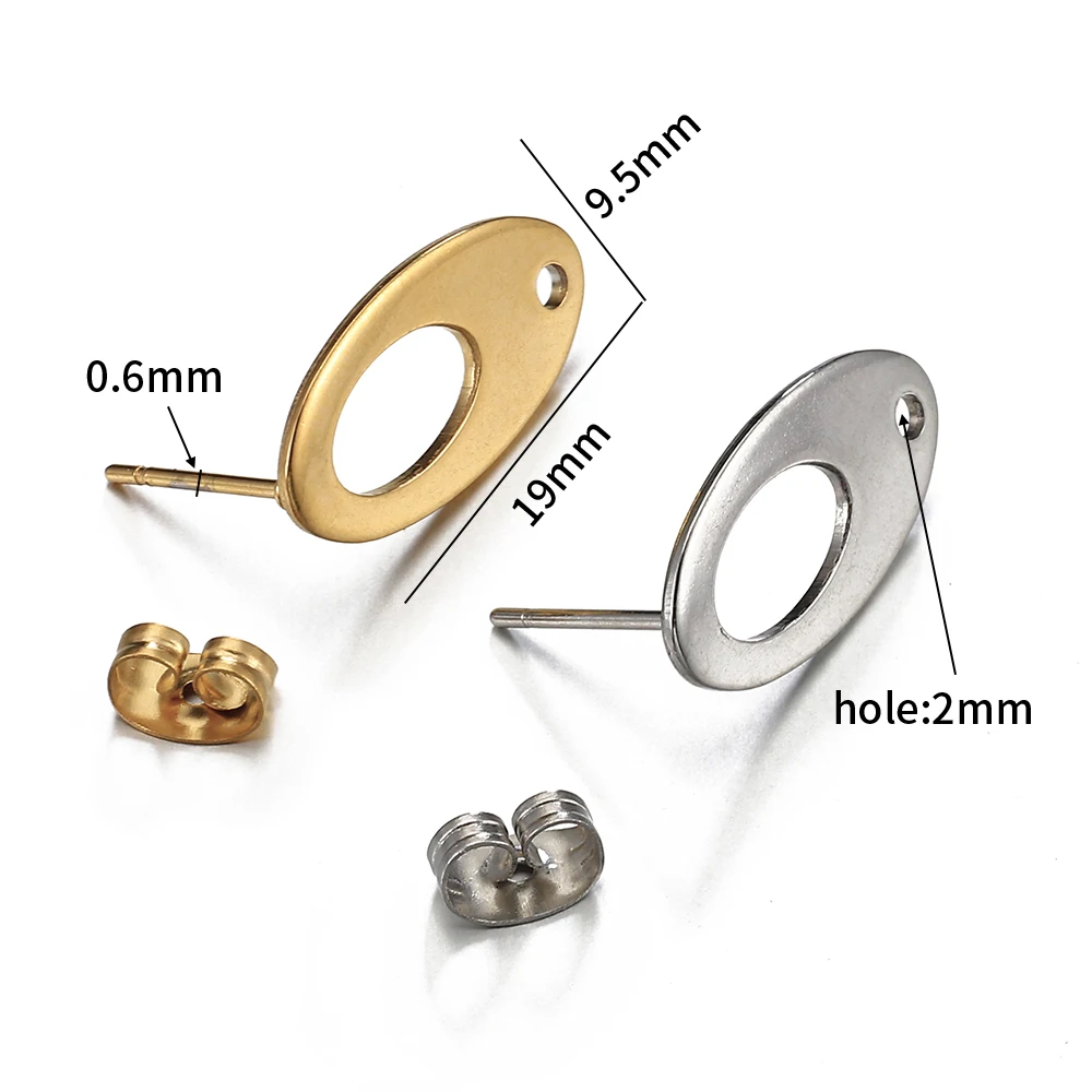 10pcs Stainless Steel Earrings Making Materials Findings Ear Studs Dangle Earrings Earplugs for DIY Jewelry Making Accessories