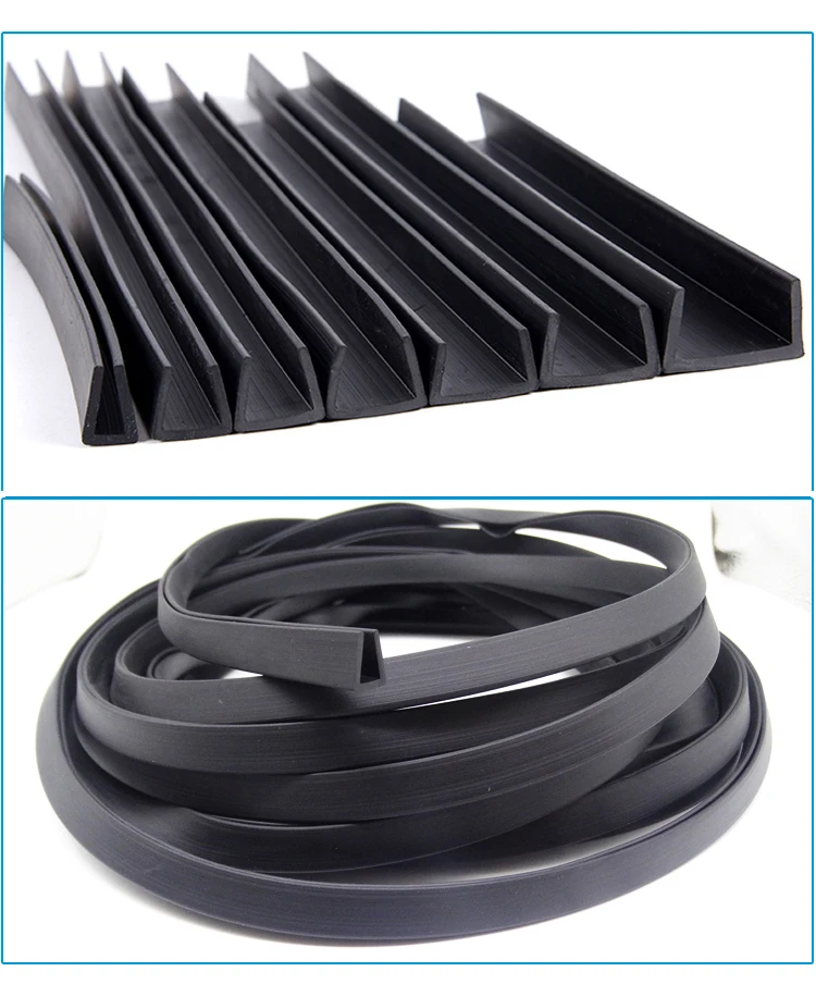 1/2/3/5/10M Black Rubber Edge Strip U Section Anti Oil Seal Edge Shield Encloser Inner Width 0.5-10mm High 5-15mm
