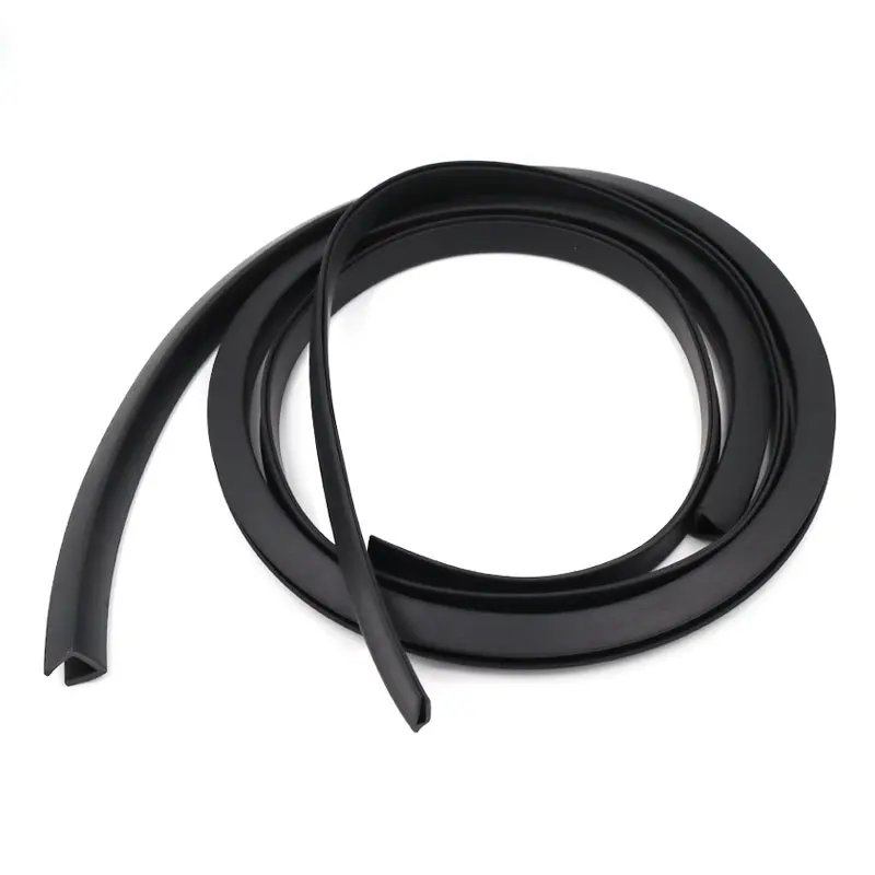 1/2/3/5/10M Black Rubber Edge Strip U Section Anti Oil Seal Edge Shield Encloser Inner Width 0.5-10mm High 5-15mm