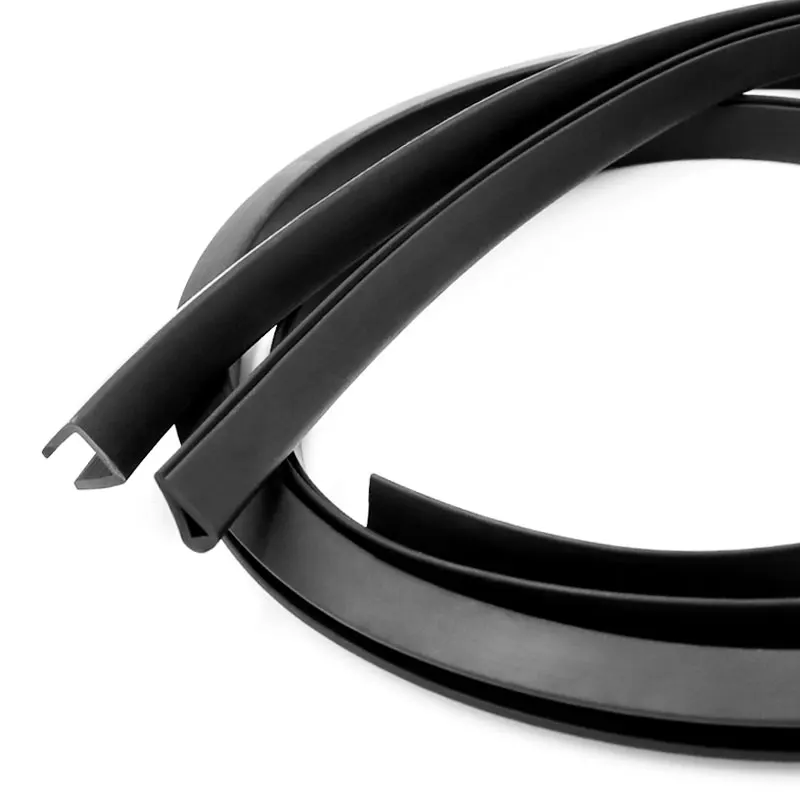 1/2/3/5/10M Black Rubber Edge Strip U Section Anti Oil Seal Edge Shield Encloser Inner Width 0.5-10mm High 5-15mm