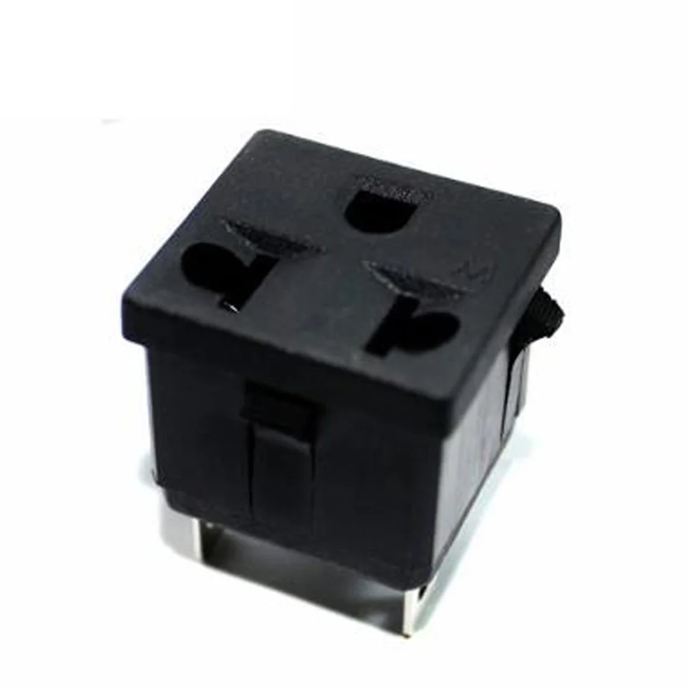 Black Copper 10/16A 250V American Japan Australian British EU Germany French Brazil Universal Electrical AC Power Socket