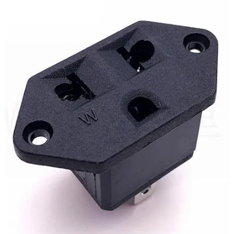 Black Copper 10/16A 250V American Japan Australian British EU Germany French Brazil Universal Electrical AC Power Socket