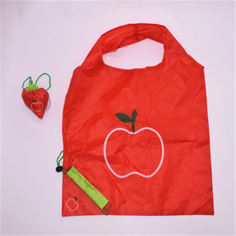 Fruit Shape Folding Shopping Bag Portable Large Capacity Women's Handbags Eco Reusable Tote Pouch Gift Bag Polyester Storage Bag