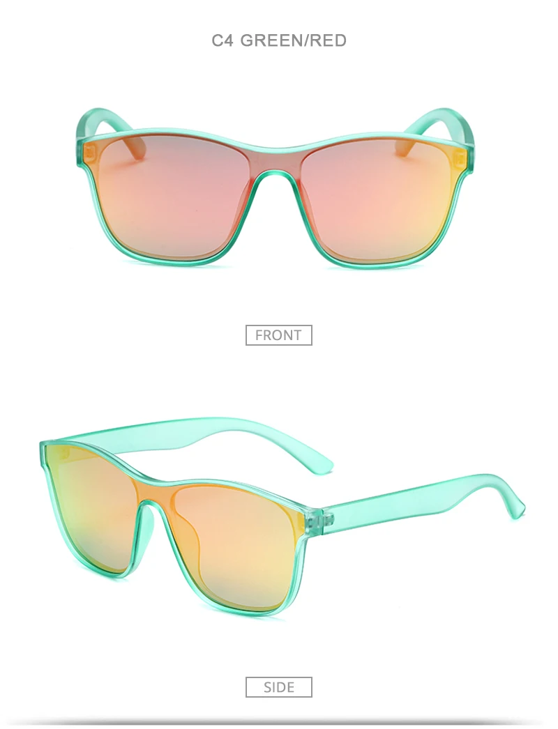 New One-piece Lens Sunglasses Men Women Fashion Square Male Sun Glasses Stylish Anti-glare Driving Travelling Shades UV400
