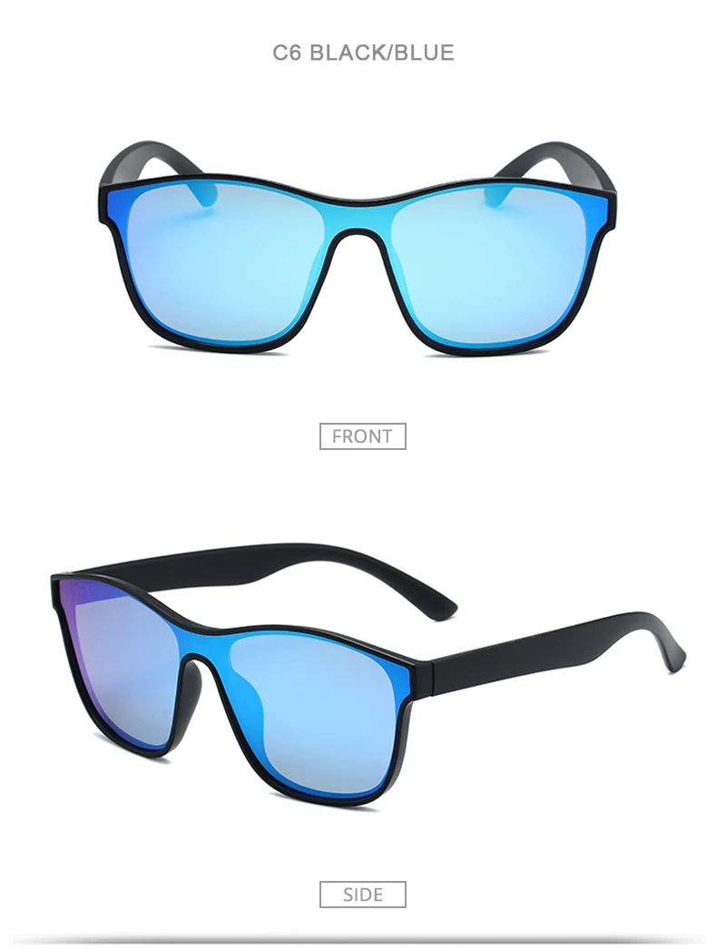New One-piece Lens Sunglasses Men Women Fashion Square Male Sun Glasses Stylish Anti-glare Driving Travelling Shades UV400