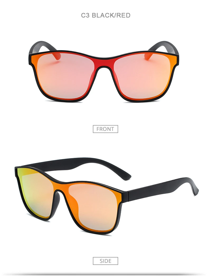 New One-piece Lens Sunglasses Men Women Fashion Square Male Sun Glasses Stylish Anti-glare Driving Travelling Shades UV400