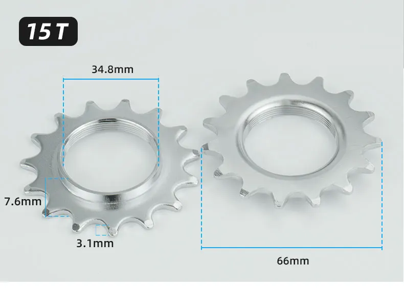 Bicycle Fixed Gear 13T 14T 15T 16T 17T 18T Freewheel Cogs Hub Locking 1 Speed Fixie Bike Threaded Lock Rings