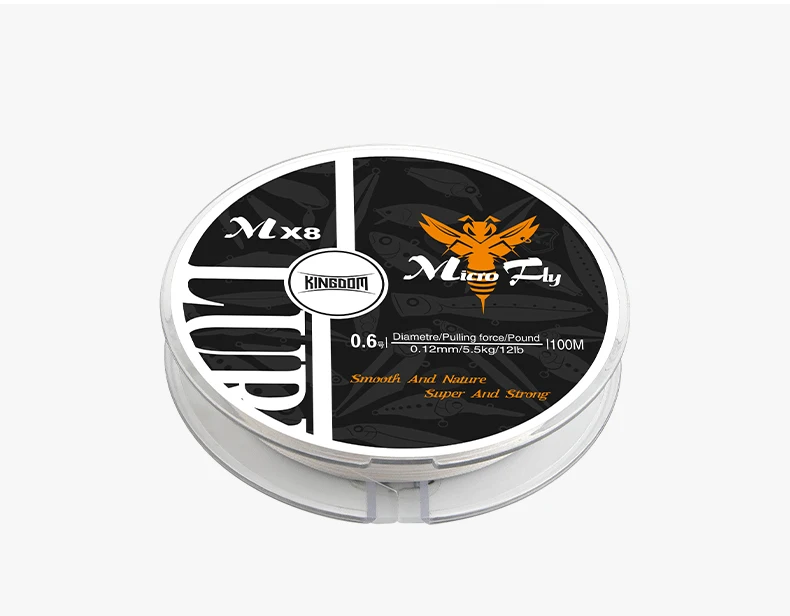 Kingdom 100M 150M Fishing Line 0.2# 0.4# 0.6# 9 12LB PE Braided Line Super Strong Multifilament Fishing Wire For Carp Fishing