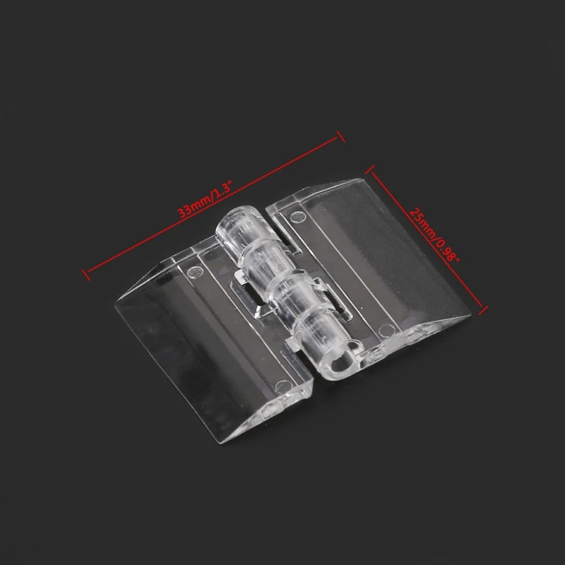 10Pcs Transparent Plastic Folding Hinges Durable Clear Acrylic Hinge Tools Cabinet Hardware Furniture  Cabinet Door Hinges