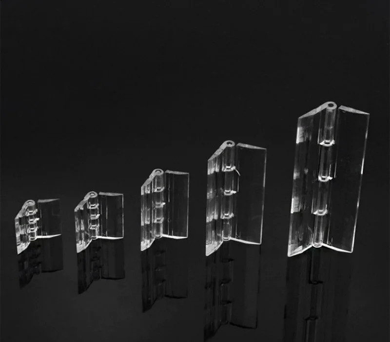 10Pcs Transparent Plastic Folding Hinges Durable Clear Acrylic Hinge Tools Cabinet Hardware Furniture  Cabinet Door Hinges