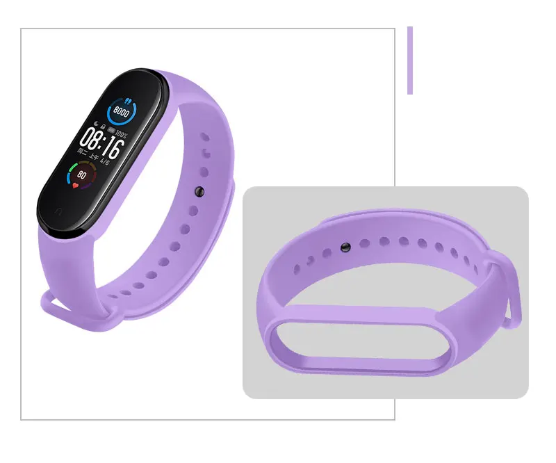 Watch Strap for Xiaomi Mi Band 7 6 5 4 3 Wristband Silicone Bracelet Wrist Straps MiBand 3 4 Band5 Band6 Smartwatch Accessories