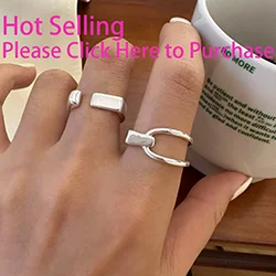 VENTFILLE 925 Sterling Silver Rings INS Fashion Hip Hop Vintage Couples Hollow Lines Punk Thai Silver Party Adjustable Jewelry
