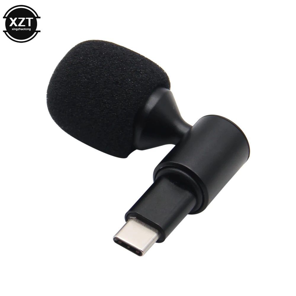 Portable Mini Microphone 3.5mm Stereo Type-C Flexural Bendable Wireless Mic For Phone Cameras Computer Laptop PC Recording
