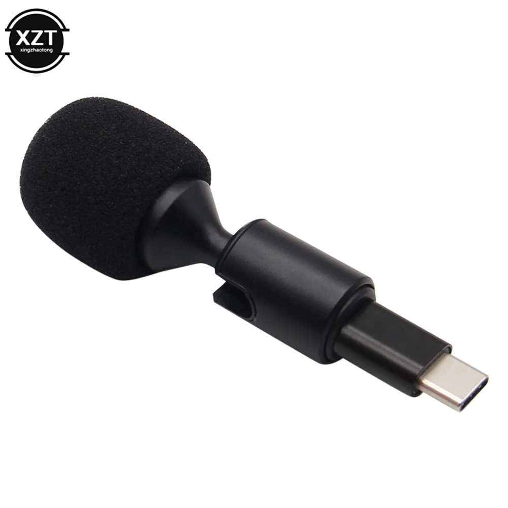 Portable Mini Microphone 3.5mm Stereo Type-C Flexural Bendable Wireless Mic For Phone Cameras Computer Laptop PC Recording