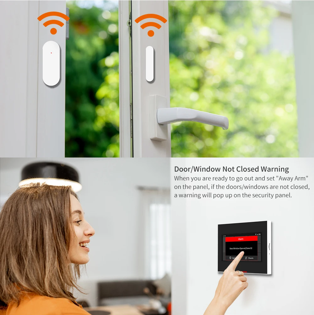 Staniot 433Mhz Smart Wireless Door and Window Detectors Home Alarm System Automatic Sensor Door Opening/Closing Code