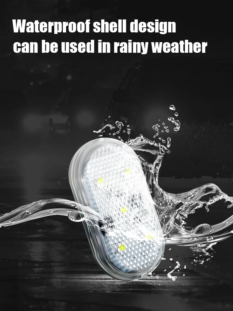 Car Led Welcome Light Magnetic Control USB Charging Auto Open Door Safe Anti-collision Signal Lamp