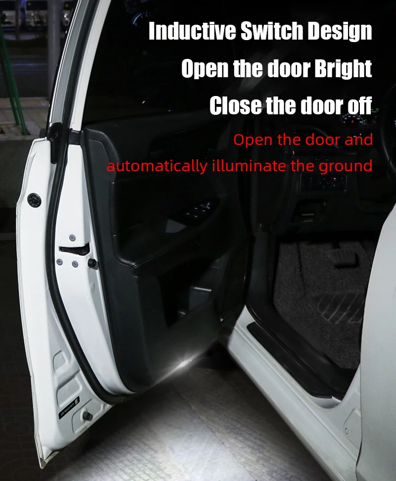 Car Led Welcome Light Magnetic Control USB Charging Auto Open Door Safe Anti-collision Signal Lamp