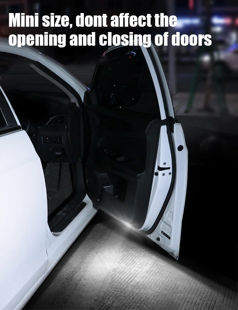 Car Led Welcome Light Magnetic Control USB Charging Auto Open Door Safe Anti-collision Signal Lamp