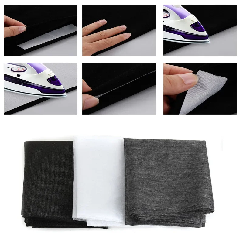 2/1M Easy Iron On Sewing Fabric Join Patchwork Interlining Single Faced Adhesive Batting DIY Fabric Bonded Household Iron25g/45g